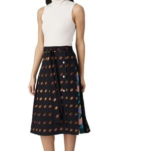 Coach Black Skirt with Orange and Blue Accents